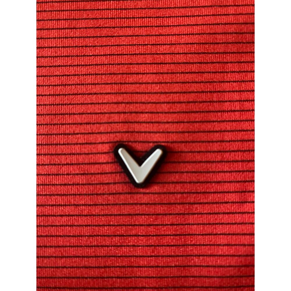 Callaway Opti-Dri Red Striped Golf Polo Shirt Men’s Size M Moisture Wicking - Picture 3 of 8